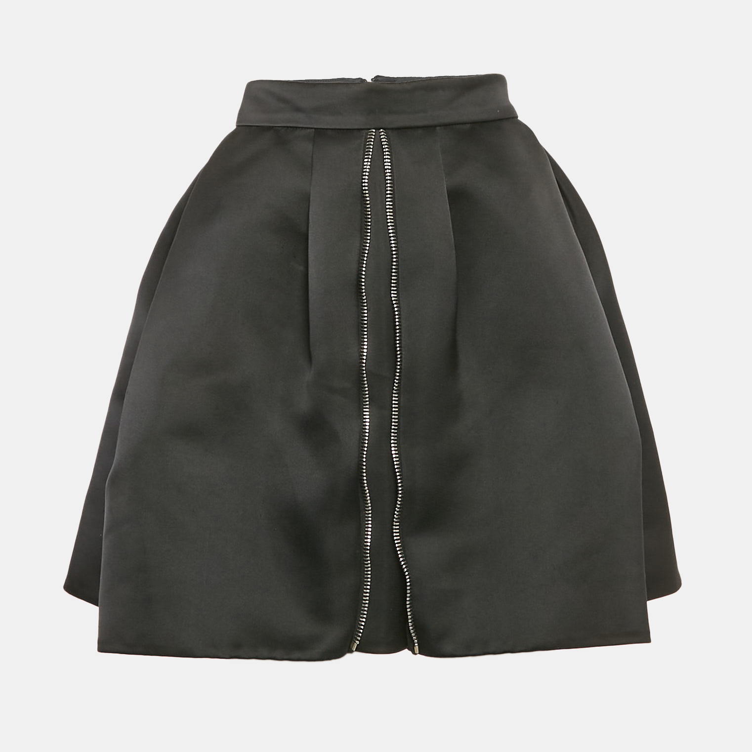 Alexander McQueen Black Satin Pleated Mini Skirt S, Skirts - Luxury Closet catalog