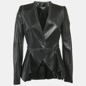 Alexander McQueen Black Studded Button Front Asymmetric Jacket M, Coats & Jackets - Luxury Closet catalog