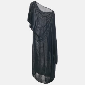 Alexander McQueen Navy Blue Jersey Asymmetric Dress M, Dresses - Luxury Closet catalog