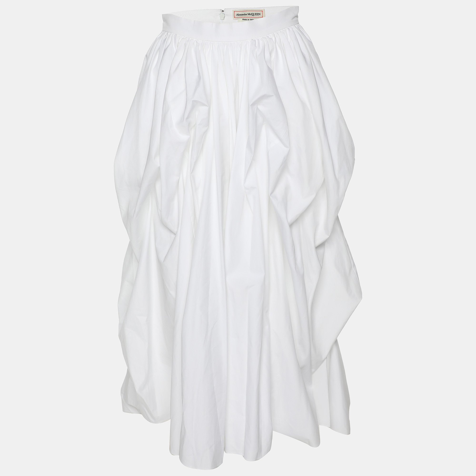 Alexander McQueen White Cotton Midi Skirt S, Skirts - Luxury Closet catalog