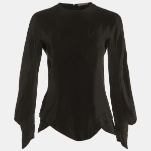 Alexander McQueen Black Silk Scalloped Top M, Shirts & Tops - Luxury Closet catalog