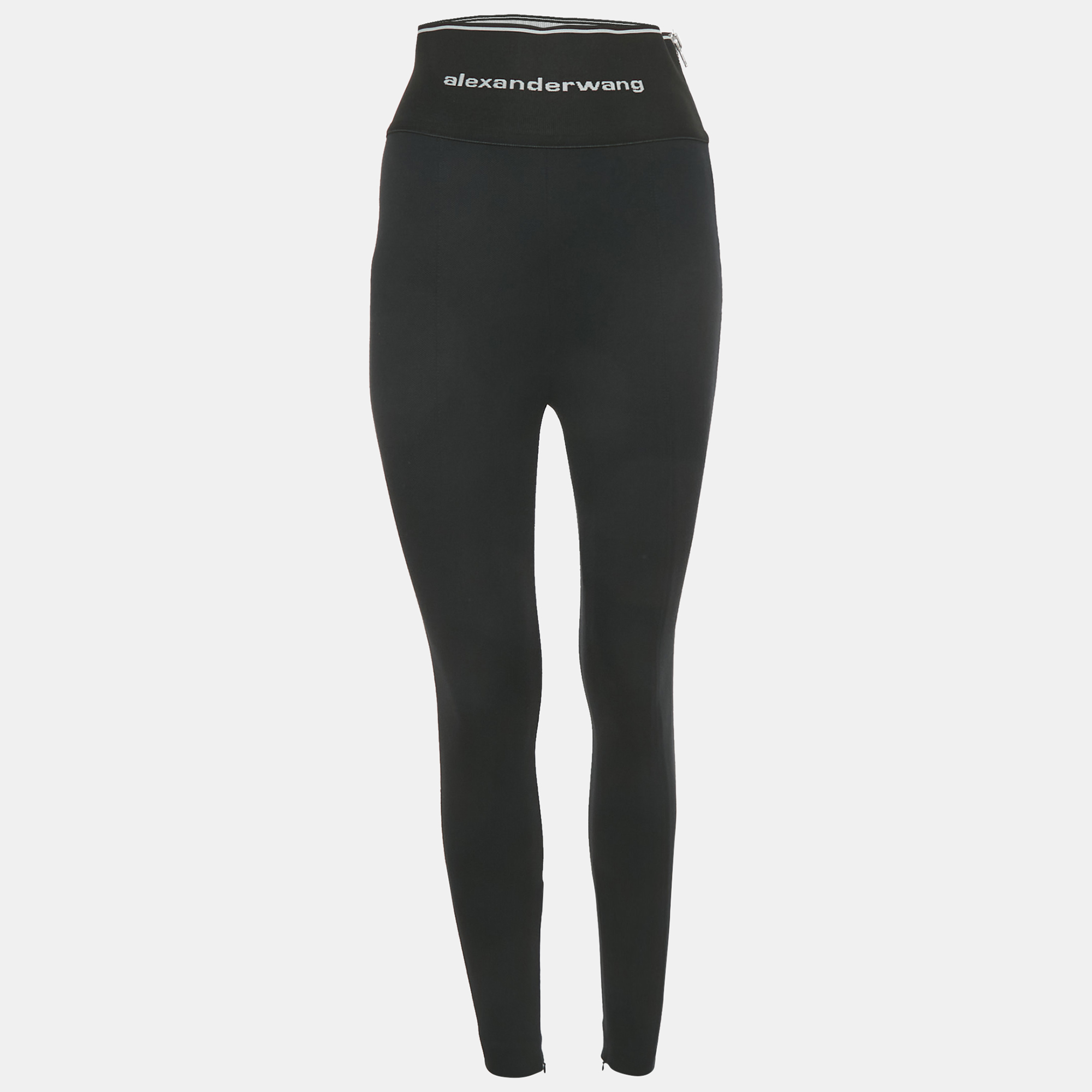 Alexander Wang Black Knit Logo Waist Detail Pants S, Clothing - Luxury Closet catalog