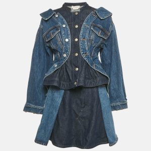 Alexander McQueen Blue Denim Jacket and Skirt Set M, Suits - Luxury Closet catalog
