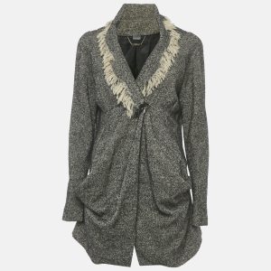 Alexander McQueen Tweed Draped Raw-Edge Detail Coat M, Coats & Jackets - Luxury Closet catalog