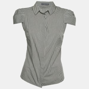 Alexander McQueen Black & White Gingham Print Cotton Blend Shirt S, Shirts & Tops - Luxury Closet catalog