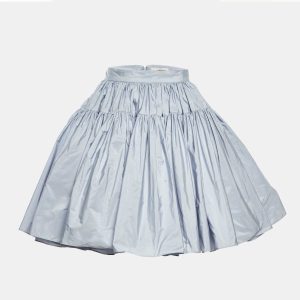 Alexander McQueen Grey Taffeta Mini Skirt M, Skirts - Luxury Closet catalog