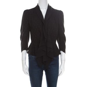 Alexander McQueen Black Faux Layered Drape Detail Cropped Blazer S, Coats & Jackets - Luxury Closet catalog
