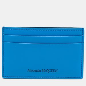 Alexander McQueen Blue Leather Card Holder, Wallets & Money Clips - Luxury Closet catalog