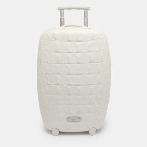 Samsonite Black Label by Alexander McQueen White Croc Embossed Plastic and Leather Trolley Carryon Suitcase, Handbags - Luxury Closet catalog