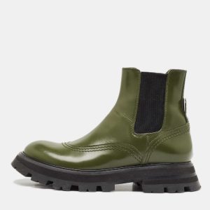 Alexander McQueen Green Leather Wander Chelsea Boots Size 38, Boots - Luxury Closet catalog