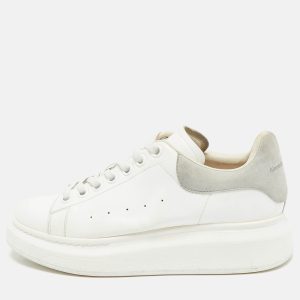 Alexander McQueen White/Grey Suede and Leather Oversized Sneakers Size 37, Athletic Shoes & Sneakers - Luxury Closet catalog