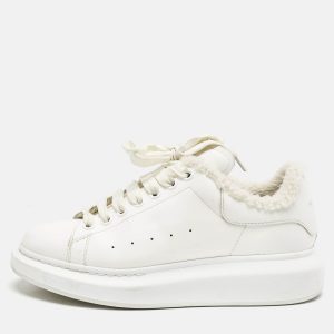 Alexander McQueen White Fur and  Leather Oversized  Sneakers Size 40, Athletic Shoes & Sneakers - Luxury Closet catalog
