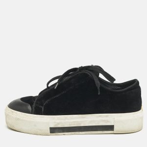 Alexander McQueen Black Velvet and Leather Lace Low Top Sneakers Size 38, Athletic Shoes & Sneakers - Luxury Closet catalog