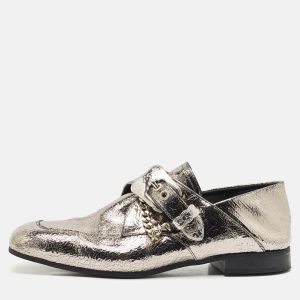 Alexander McQueen Silver Leather Foldable Loafers Size 39, Loafers & Slip-Ons - Luxury Closet catalog