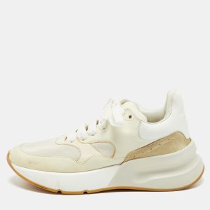 Alexander McQueen Cream/Off White Leather and Fabric Oversized Runner Sneakers Size 40, Athletic Shoes & Sneakers - Luxury Closet catalog