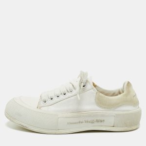 Alexander McQueen White Canvas and Rubber Tread Slick Sneakers Size 40, Athletic Shoes & Sneakers - Luxury Closet catalog