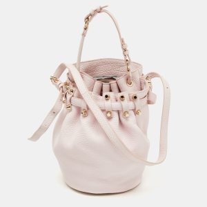 Alexander Wang Light Pink Textured Leather Diego Bucket Bag, Shoulder Bags - Luxury Closet catalog