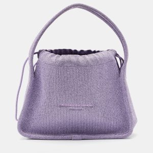 Alexander Wang Purple Ribbed Knit Fabric Small Ryan Bag, Shoulder Bags - Luxury Closet catalog