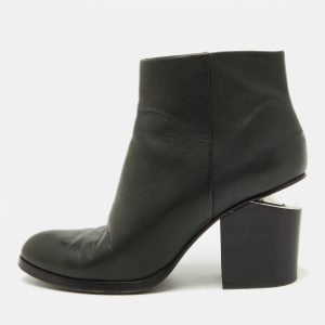 Alexander Wang Black Leather Block Heel Ankle Length Boots Size 39, Boots - Luxury Closet catalog