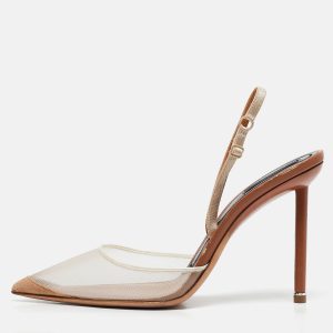 Alexander Wang Beige Mesh and Leather Lovisa Ankle Strap Pumps Size 39, Pumps - Luxury Closet catalog