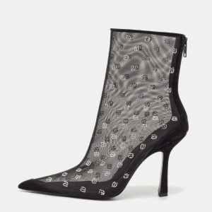 Alexander Wang  Black Mesh and Suede Delphine Ankle Boots Size 41, Boots - Luxury Closet catalog