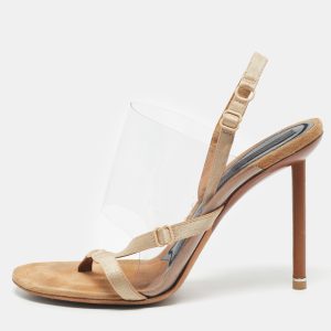 Alexander Wang Beige/Transparent Suede and PVC Thong Slingback Sandals Size 39, Sandals - Luxury Closet catalog