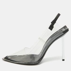 Alexander Wang Black/Transparent PVC and Leather Slingback Pumps Size 39, Pumps - Luxury Closet catalog