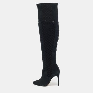 Alexandre Birman Black Suede Over The Knee Boots Size 37, Boots - Luxury Closet catalog