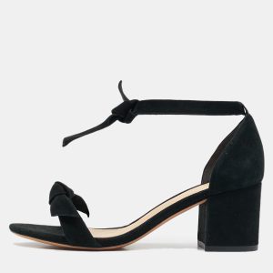 Alexandre Birman Black Suede Clarita Block Heel Sandals Size 37, Sandals - Luxury Closet catalog
