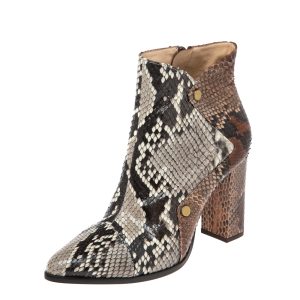 Alexandre Birman White-Brown Python Leather Ankle Boots Size 37, Boots - Luxury Closet catalog