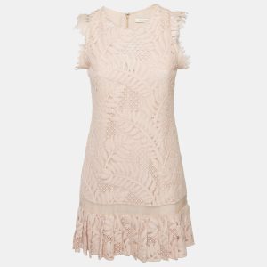 Alexis Light Pink Lace Sleeveless Shift Dress S, Dresses - Luxury Closet catalog