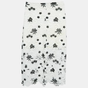 Alice + Olivia White Floral Pattern Lace Midi Skirt M, Skirts - Luxury Closet catalog