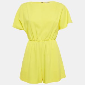 Alice + Olivia Yellow Crepe Playsuit S, Suits - Luxury Closet catalog