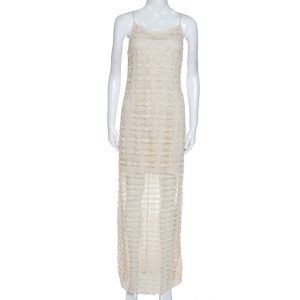 Alice + Olivia Cream Crochet Anora Maxi Dress M, Dresses - Luxury Closet catalog