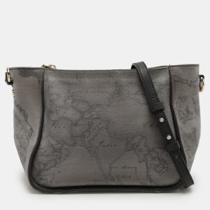 Alviero Martini 1A Classe Grey Coated Canvas and Leather Shoulder Bag, Handbags - Luxury Closet catalog