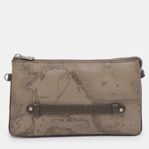 Alviero Martini 1A Classe Beige Coated Canvas Clutch, Clutches & Special Occasion Bags - Luxury Closet catalog