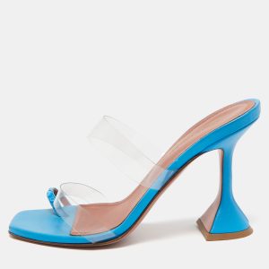 Amina Muaddi Blue PVC Sami Slide Sandals Size 36, Sandals - Luxury Closet catalog
