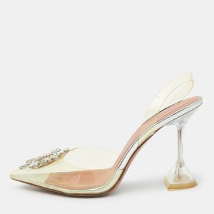 Amina Muaddi Transparent PVC Begum Pointed Toe Pumps Size 39, Pumps - Luxury Closet catalog
