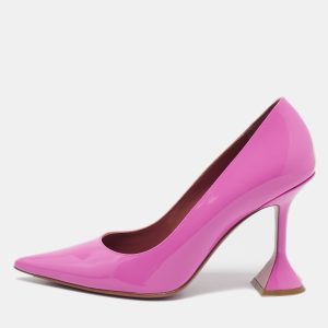 Amina Muaddi Pink Patent Leather Ami Pumps Size 38, Pumps - Luxury Closet catalog