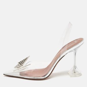Amina Muaddi X Awge Transparent PVC Phoenix Slingback Pumps Size 40, Pumps - Luxury Closet catalog