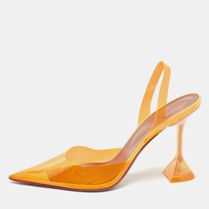 Amina Muaddi Orange PVC Rosie Slingback Pumps Size 41, Pumps - Luxury Closet catalog
