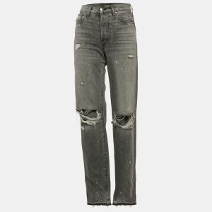 Amiri Grey Denim Ripped Jeans M Waist 26", Jeans - Luxury Closet catalog