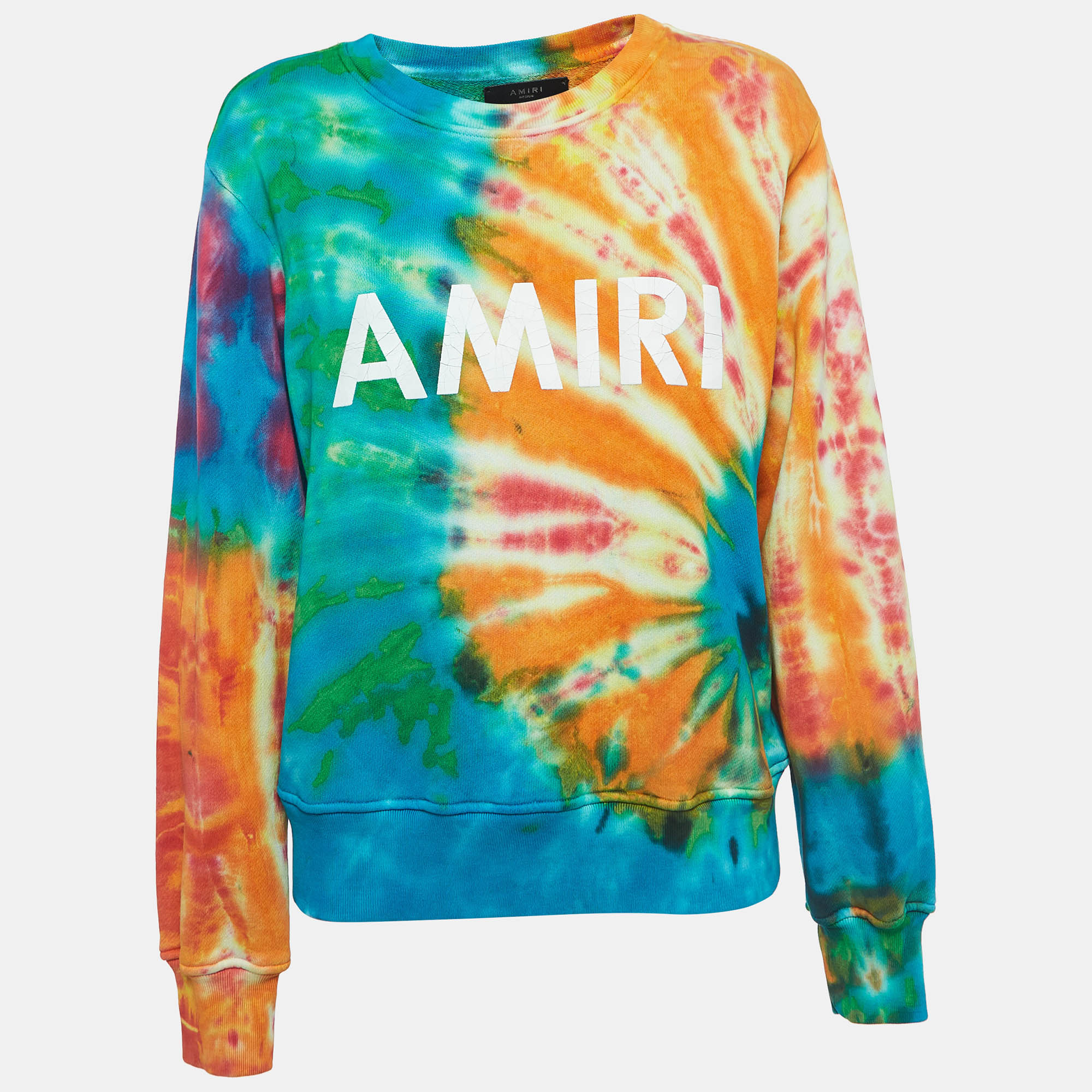 Amiri Multicolor Tye-Dye Effect Cotton Sweatshirt M, Sweaters & Cardigans - Luxury Closet catalog