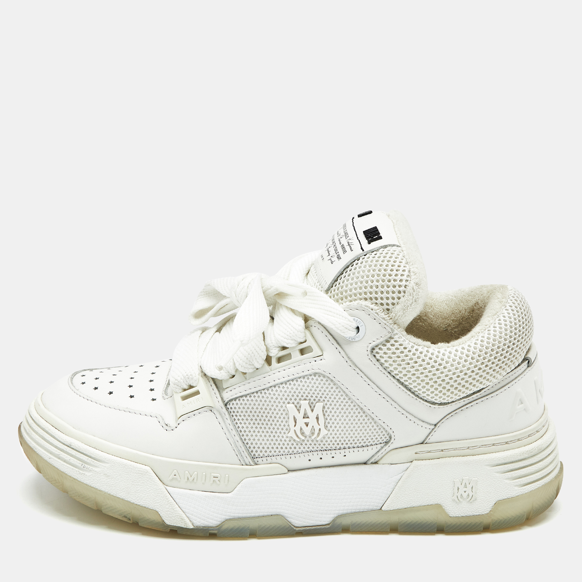 Amiri White Mesh and Leather MA-1 Sneakers Size 40, Athletic Shoes & Sneakers - Luxury Closet catalog
