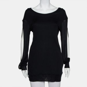 Ann Demeulemeester Black Modal Cutout Sleeve Detail T-Shirt M, Shirts & Tops - Luxury Closet catalog