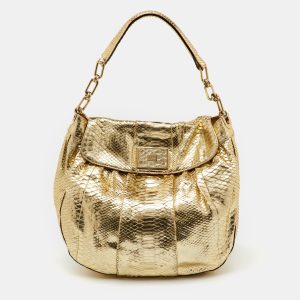 Anya Hindmarch Metallic Gold Python Flap Shoulder Bag, Shoulder Bags - Luxury Closet catalog