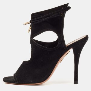 Aquazzura Black Suede Sexy Thing Sandals Size 36, Sandals - Luxury Closet catalog