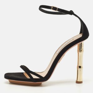 Aquazzura Black Suede Wild Nights 115 Ankle Strap Sandals Size 40, Sandals - Luxury Closet catalog