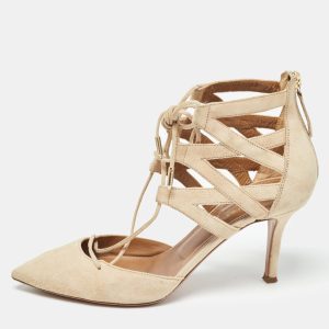 Aquazzura Beige Suede Belgravia Pumps Size 37, Pumps - Luxury Closet catalog