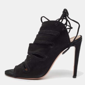 Aquazzura Black Suede Sloane Sandals Size 36, Sandals - Luxury Closet catalog